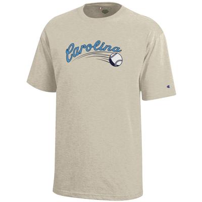 UNC Champion YOUTH Script Baseball Tee