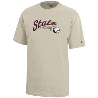 Mississippi State Champion YOUTH Script Baseball Tee