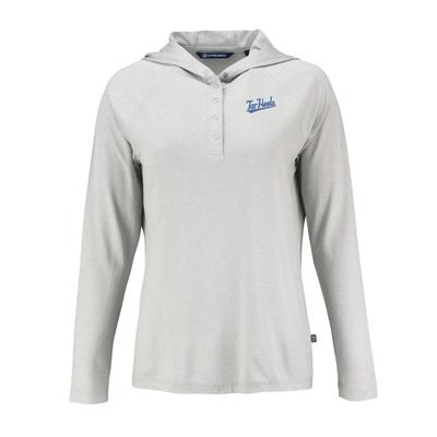 UNC Cutter & Buck Tar Heels Script Women's Coastline Epic Comfort Hooded Shirt