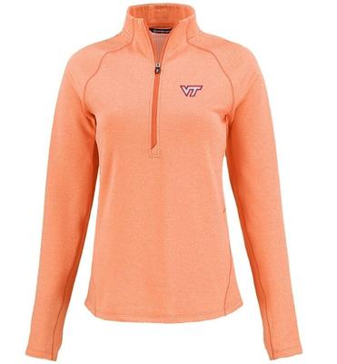 Virginia Tech Cutter & Buck Women's Peshastin Fleece Half Zip Pullover