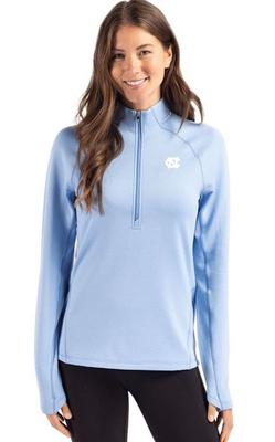 UNC Cutter & Buck Women's Peshastin Fleece Half Zip Pullover