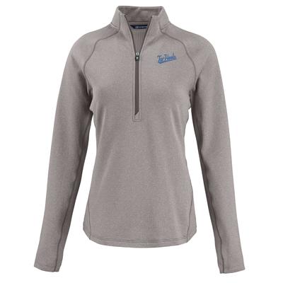 UNC Cutter & Buck Women's Tar Heels Script Peshastin Fleece Half Zip Pullover