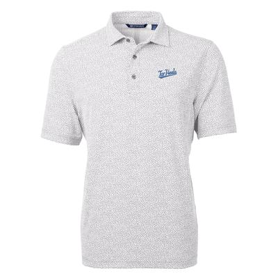 UNC Cutter & Buck Tar Heels Script Eco Botanical Print Polo