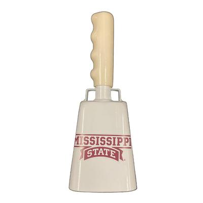 Mississippi State Medium Wordmark White Cowbell