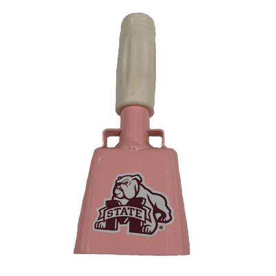 Mississippi State Small M Bulldog Pink Cowbell