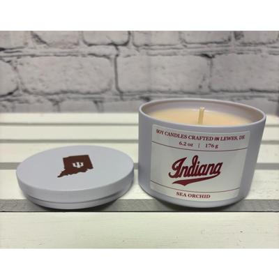 Indiana 6.2 Oz White Tin Sea Orchid Soy Candle