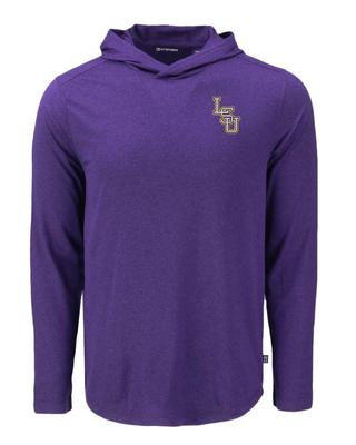 LSU Baseball Cutter & Buck Coastline Epic Comfort Hooded Shirt