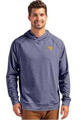 West Virginia Cutter & Buck Adapt Heathered Hoodie