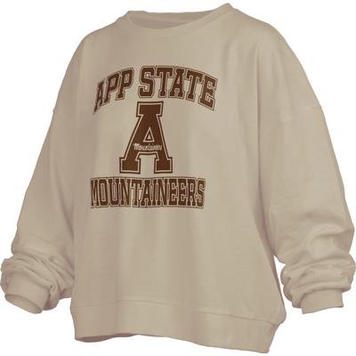 App State Pressbox Hi-Lo Tonal Print Janise Crew