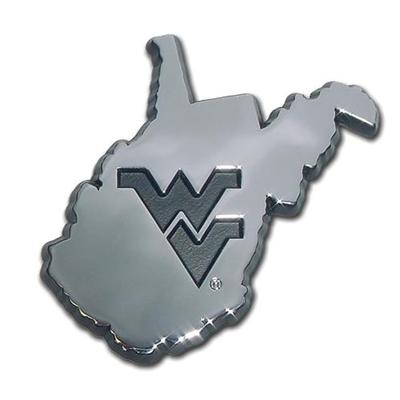 West Virginia State Chrome Auto Emblem