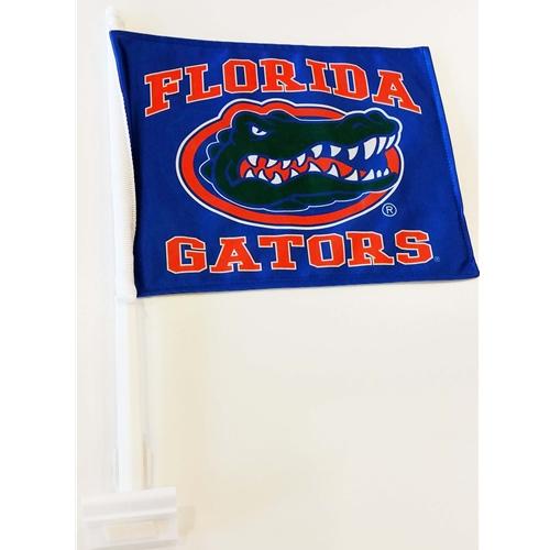 Florida Gator Head Car Flag (Blue)