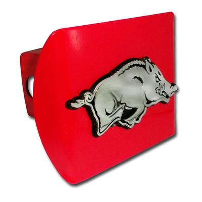 Arkansas Chrome Emblem Metal Hitch Cover CRIMSON_HITCH