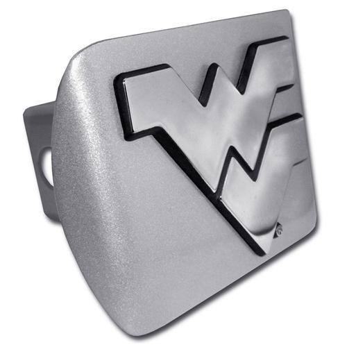 WVU | West Virginia Chrome Emblem Metal Hitch Cover | Alumni Hall