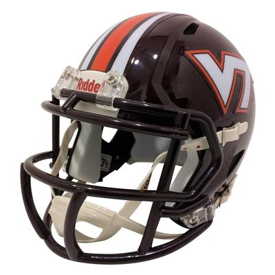 Virginia Tech Riddell Maroon Striped Mini Helmet