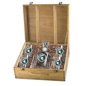  Michigan State Heritage Pewter Capitol Decanter Chest Set