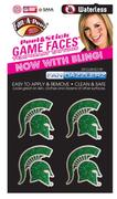  Michigan State Glitter Waterless Face Tattoos