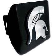  Michigan State Chrome Emblem Black Metal Hitch Cover