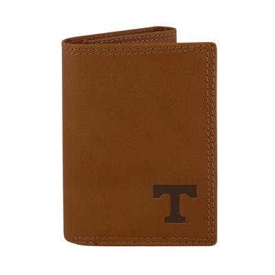 Tennessee Zep-Pro Brown Leather Embossed Trifold Wallet