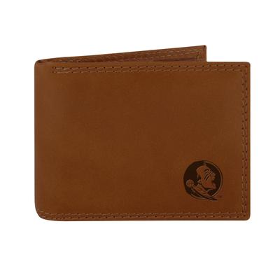 Florida State Zep-Pro Brown Leather Embossed Bifold Wallet