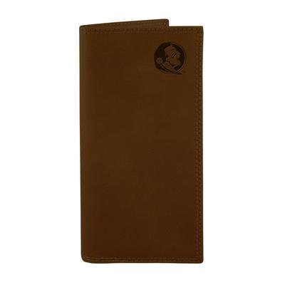 Florida State Zep-Pro Brown Leather Embossed Roper Wallet
