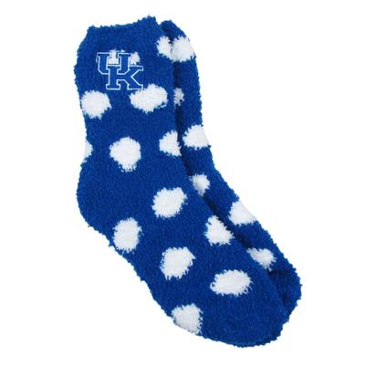 Kentucky Zoozatz Fuzzy Dot Socks