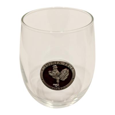 Virginia Tech Stemless Hokiebird Wine Glass