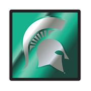  Michigan State Square Domed Mirror Hitch Cover