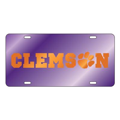 Clemson Wordmark License Plate
