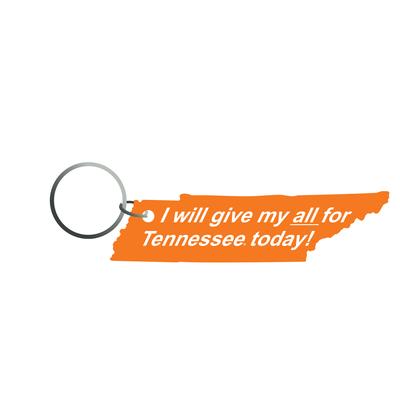 Tennessee I Will Give My All Keychain