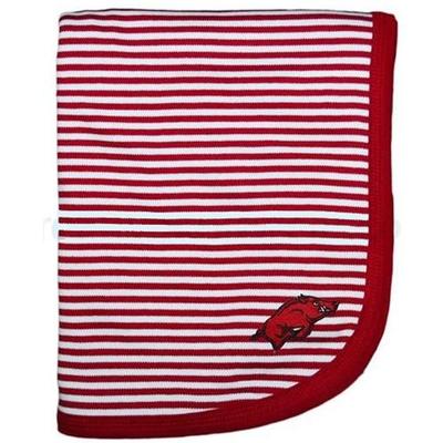 Arkansas Striped Knit Baby Blanket