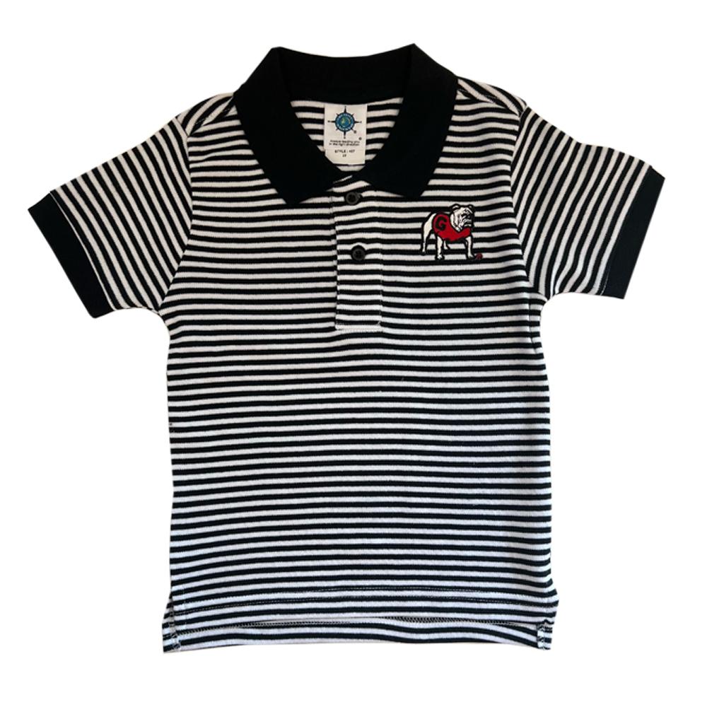 Dawgs | Georgia Toddler Striped Polo | Alumni Hall