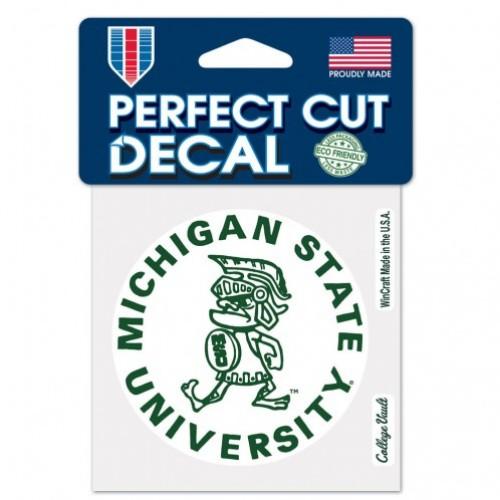 Msu Michigan State Wincraft Vault Perfect Cut Decal 4 X 4 Alumni Hall