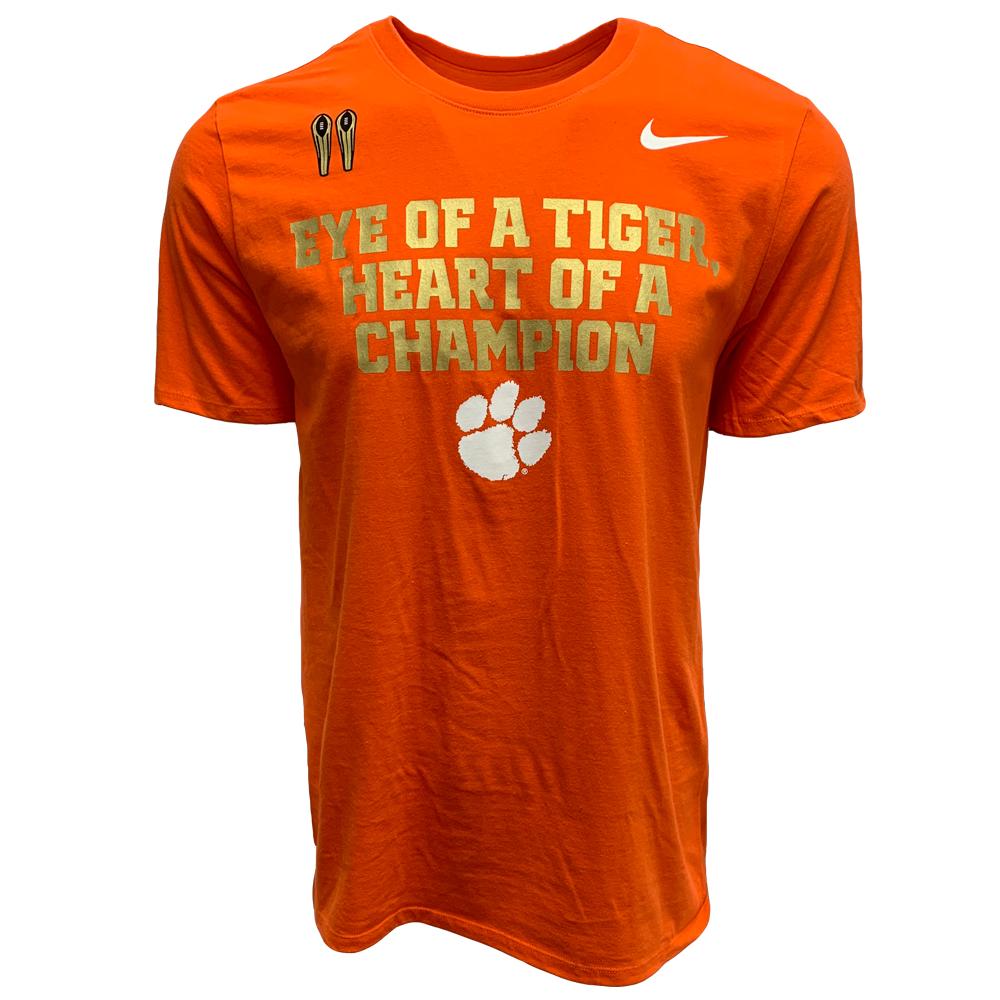 Clemson Nike Eye Of A Tiger Heart Of A Champion Tee