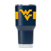  West Virginia Gametime Sidekick 30 Oz Striped Tumbler With Lid