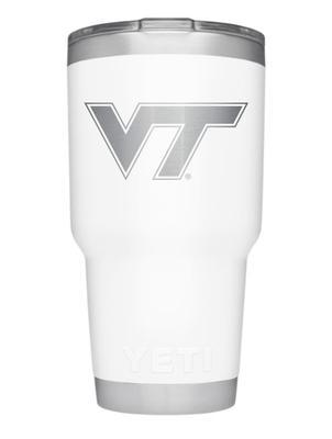 Virginia Tech Yeti 30 oz White Powder Coated Rambler