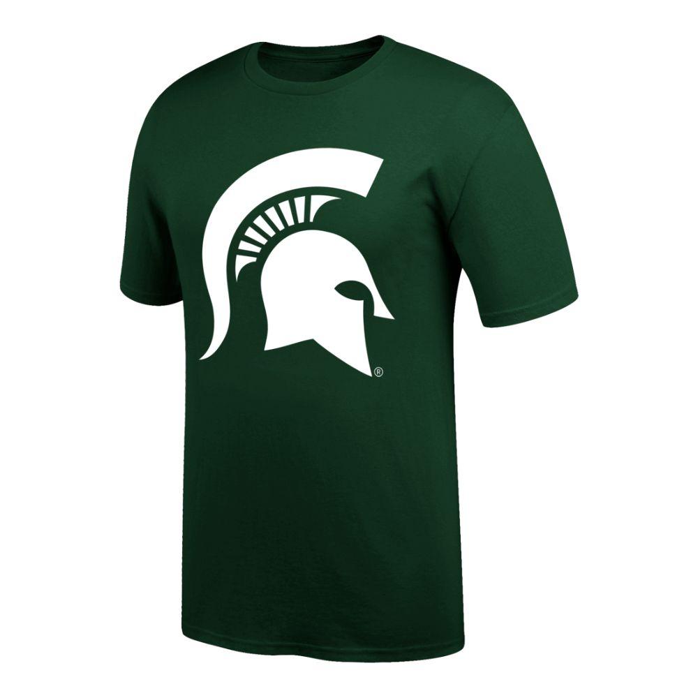 Spartans Michigan State Giant Helmet Logo Tee Shirt Alumni Hall