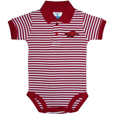 Arkansas Infant Striped Polo Bodysuit