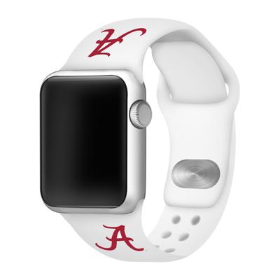 Alabama Apple Watch White Silicone Sport Band 42/44 MM