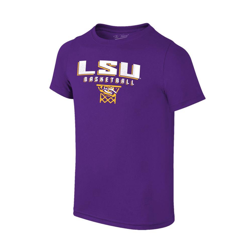 LSU | LSU Basketball with Net Logo Tee Shirt | Alumni Hall