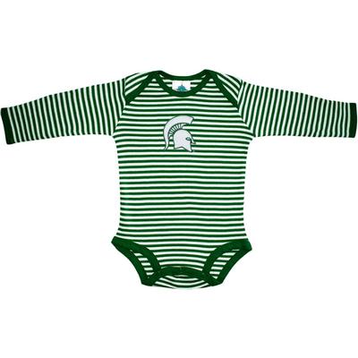 Michigan State Infant Striped Long Sleeve Bodysuit