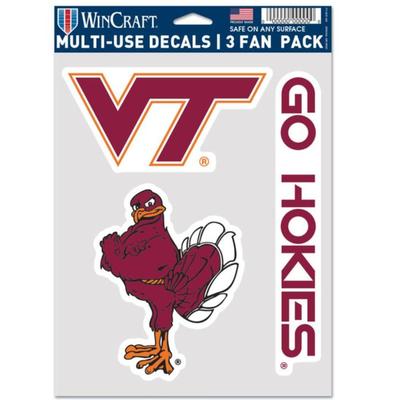 Virginia Tech 3 Pack Decal Set