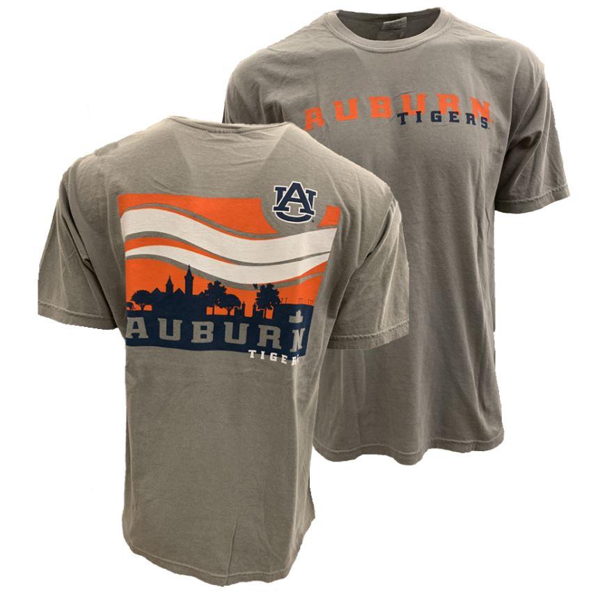 Aub Auburn Campus Waves Comfort Colors Tee Shirt Alumni Hall