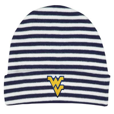 West Virginia Infant Striped Knit Cap