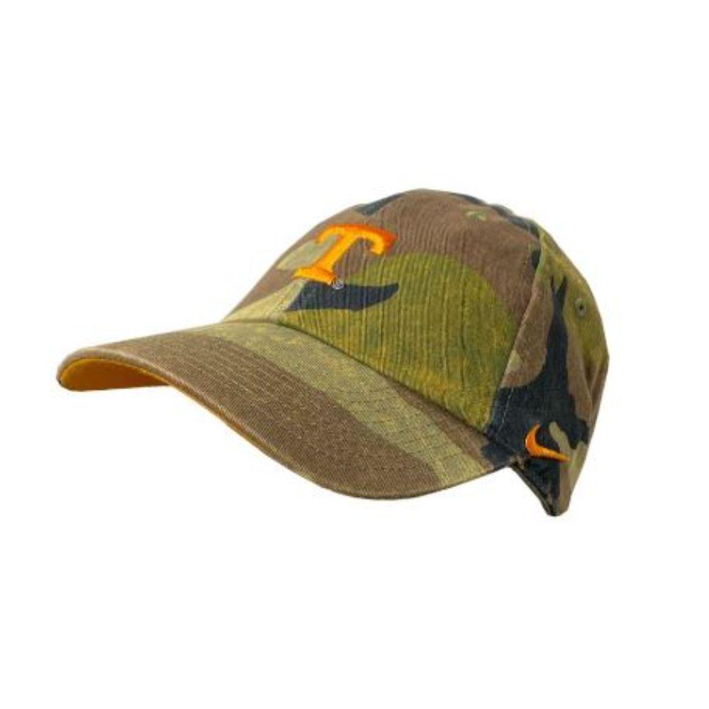 Vols Tennessee Nike Men S H86 Washed Camo Adjustable Hat Alumni Hall