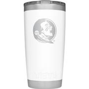  Florida State Yeti 20oz White Powder Coated Rambler