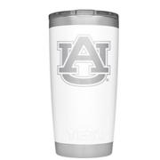  Auburn Yeti 20 Oz White Powder Coated Rambler