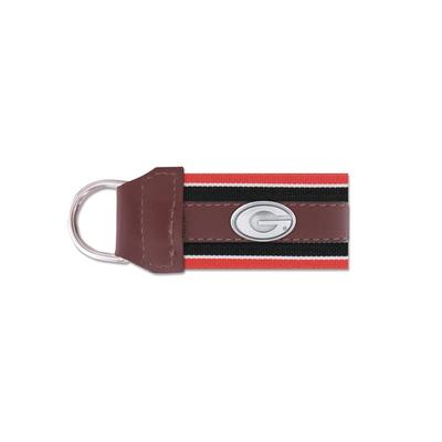 Georgia Zep-Pro Leather Concho Keychain
