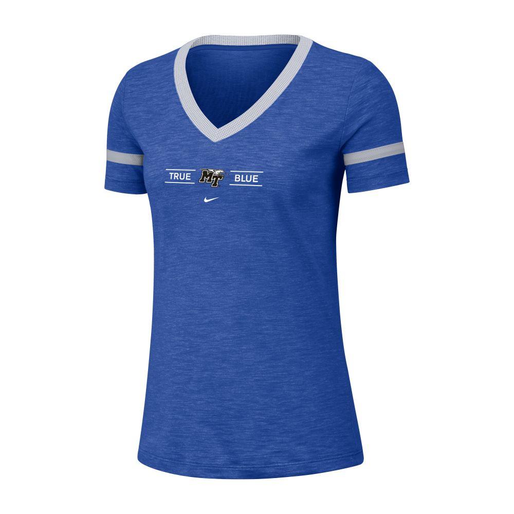 Mtsu Mtsu Nike Women S Dri Fit Cotton Slub V Neck Tee Alumni Hall