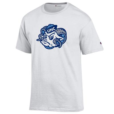 UNC Champion Secondary Ram Head Tee WHITE