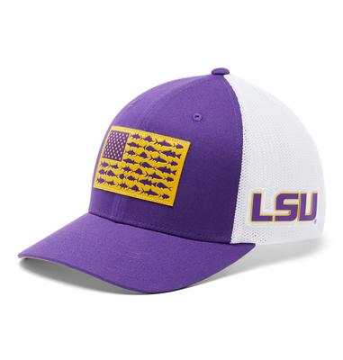 LSU Columbia PFG Fish Flag Mesh Hat